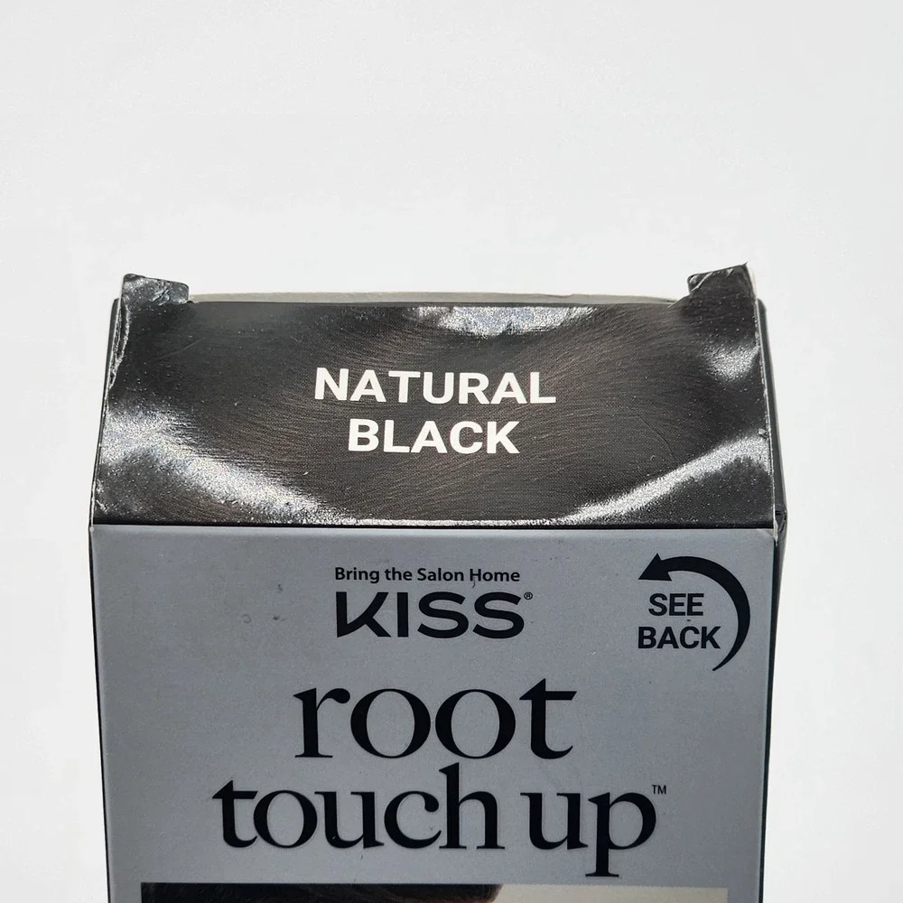 Kiss Root Touch Up Instant Gray Coverage Natural Black 2 Applicators in Kit New